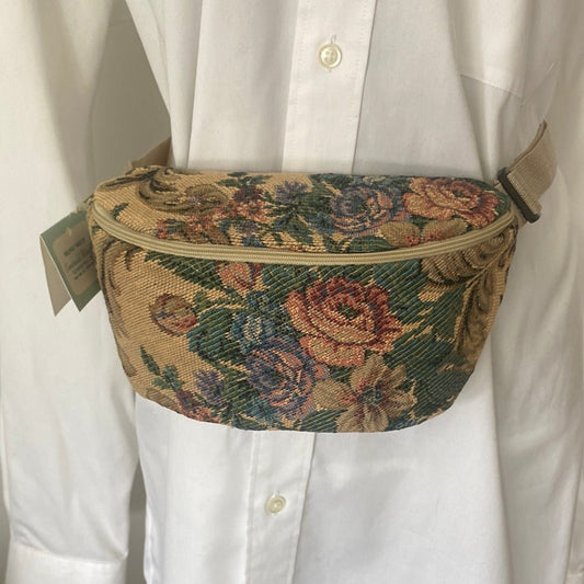 Emerald Woods Vintage Old World Tapestry Fanny Pack