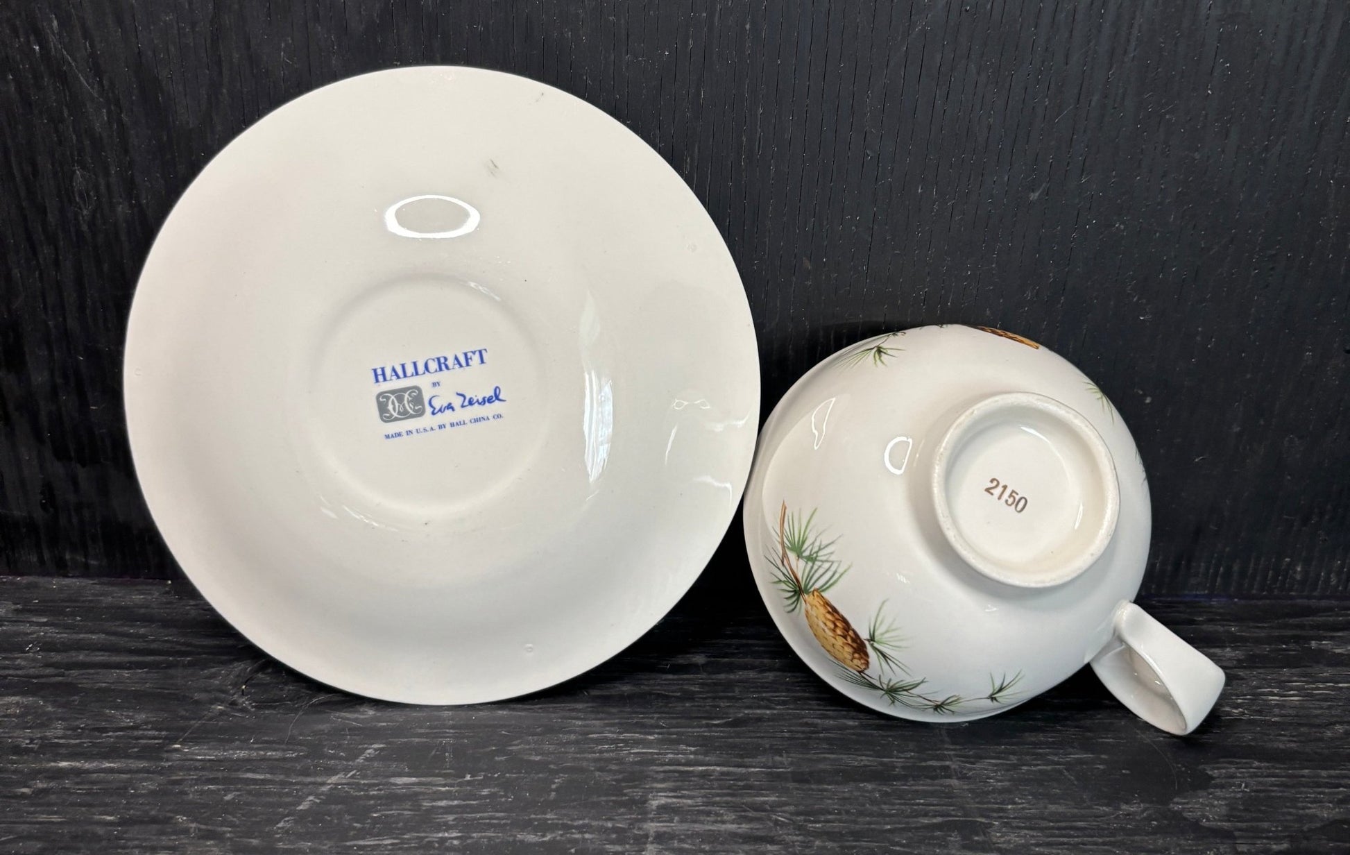 Eva Zeisel Hallcraft Pinecone Tea Cup and Saucer