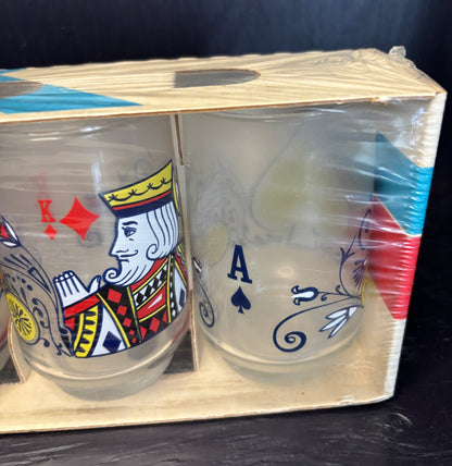 Playing Card Drink Glass Set
