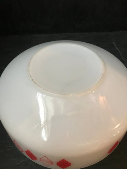 Federal Glass 1950's Diamond Milk Glass Bowl
