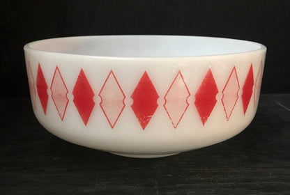 Federal Glass 1950's Diamond Milk Glass Bowl