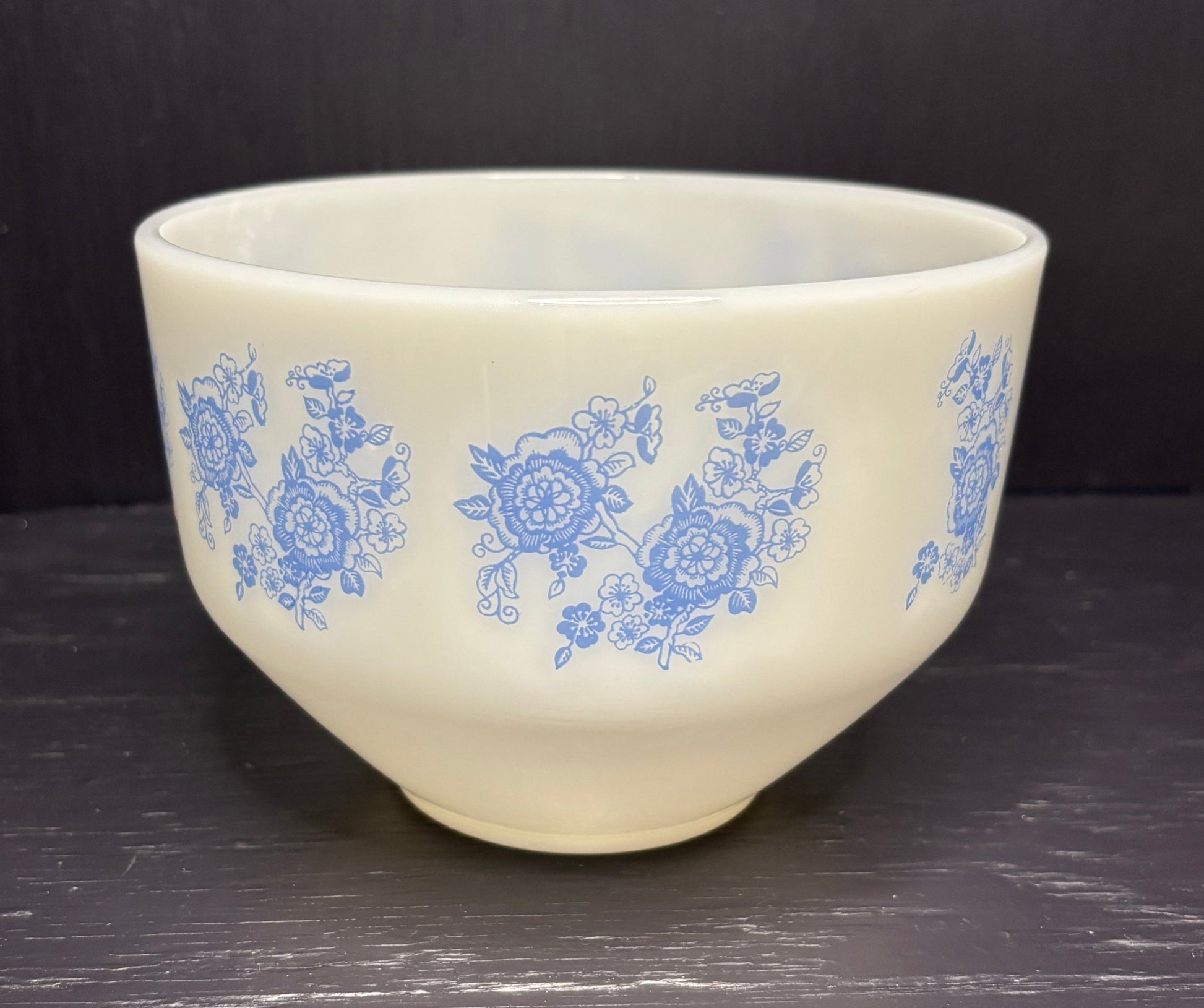 Federal Glass Blue Rose Mixing Bowl