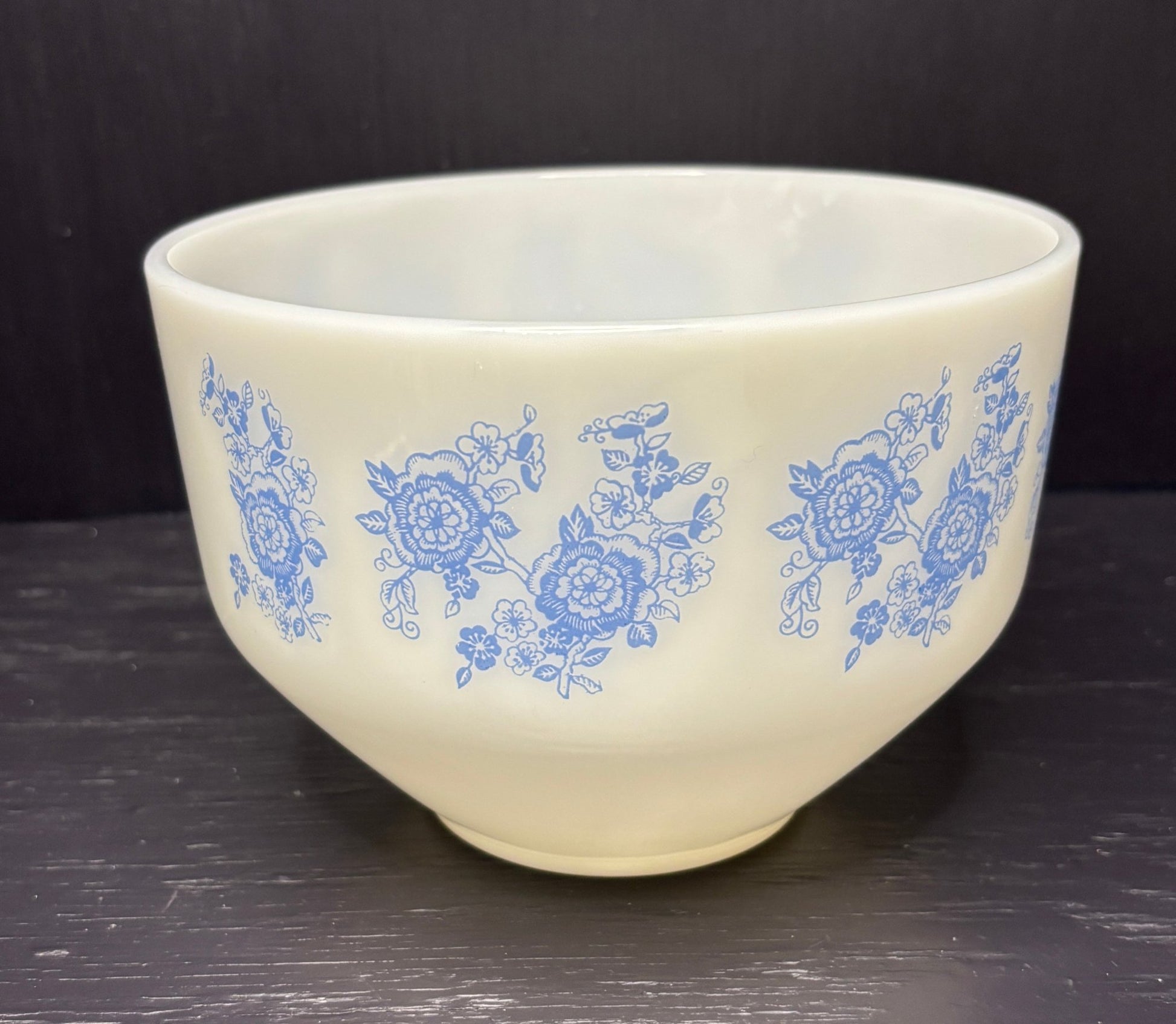 Federal Glass Blue Rose Mixing Bowl