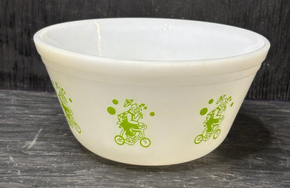 Federal Glass Clown Bicycle 7 Inch Mixing Bowl