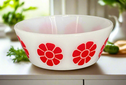 Federal Glass Red Daisy 5 Inch Mixing Bowl - HLJ at HomeFederal Glass Red Daisy 5 Inch Mixing BowlMixing BowlFederal Glass