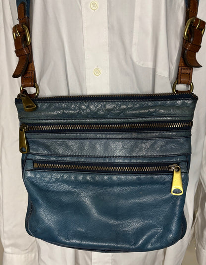 Fossil Explorer Teal Crossbody Purse 
