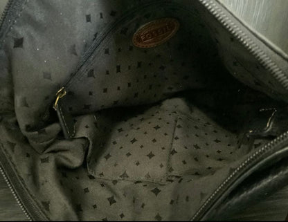 Fossil Black Leather Crossbody Purse