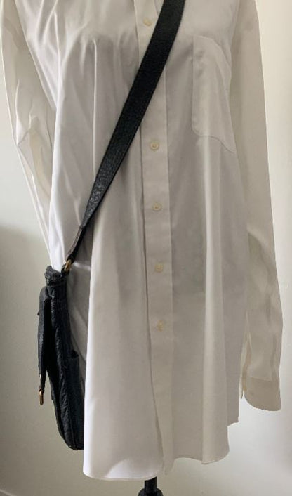 Fossil Morgan Traveler Black Leather Crossbody Purse