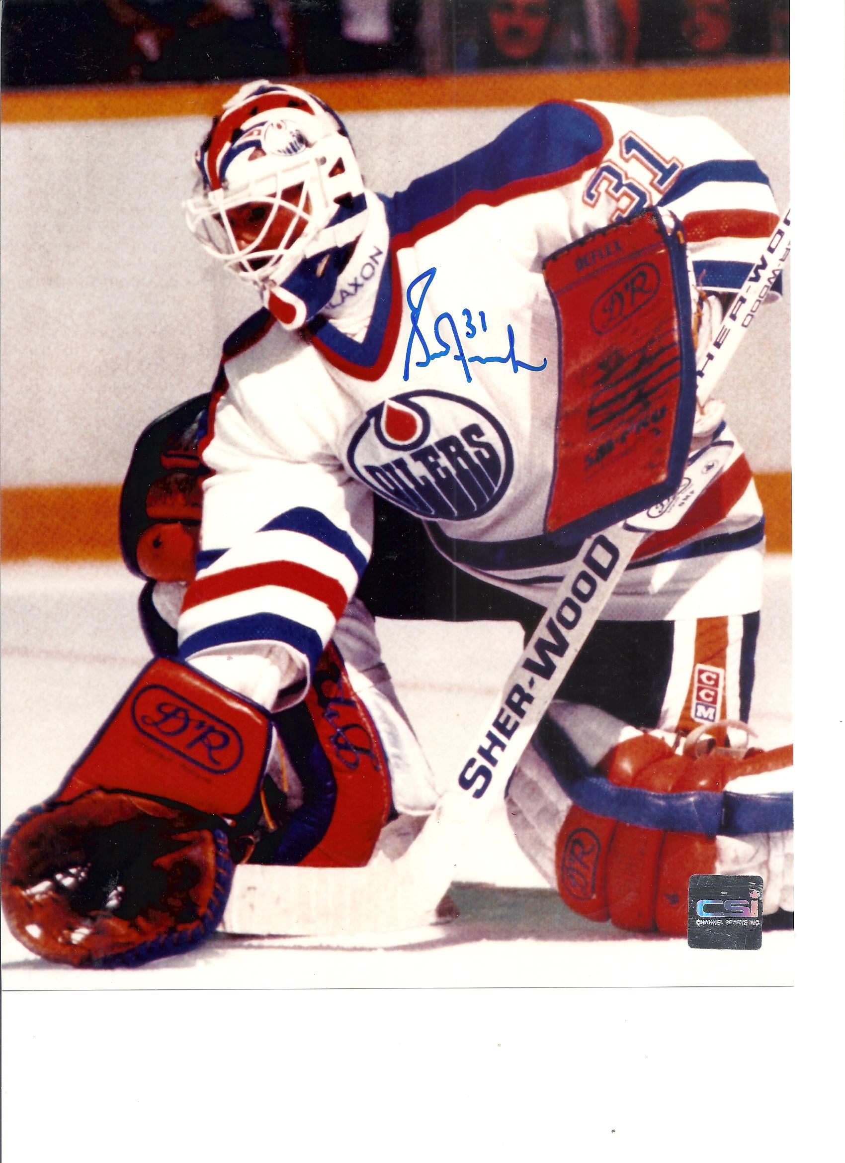 Grant Fuhr Edmonton Oilers Signed 8x10 Photograph