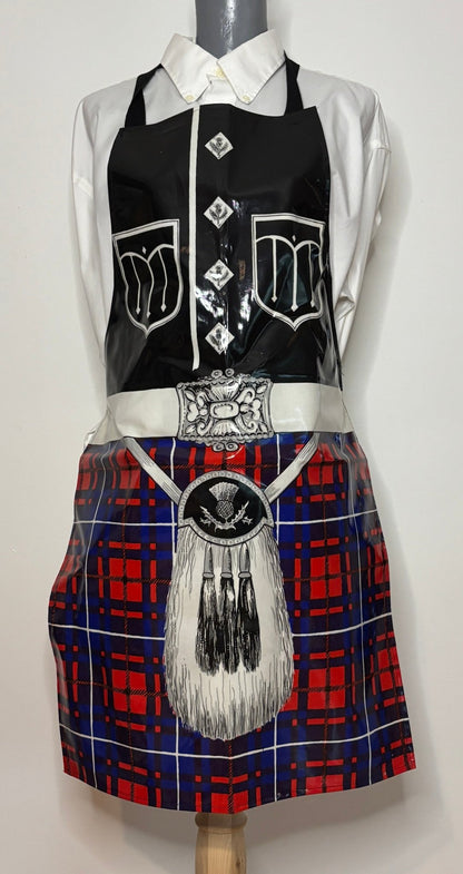 Glen Appin Scottish Tartan Kilt Theme Vinyl BBQ Apron