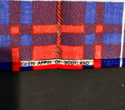 Glen Appin Scottish Tartan Kilt Theme Vinyl BBQ Apron