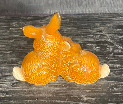 Goebel Porcelain Brown Bunny Rabbits Figurine