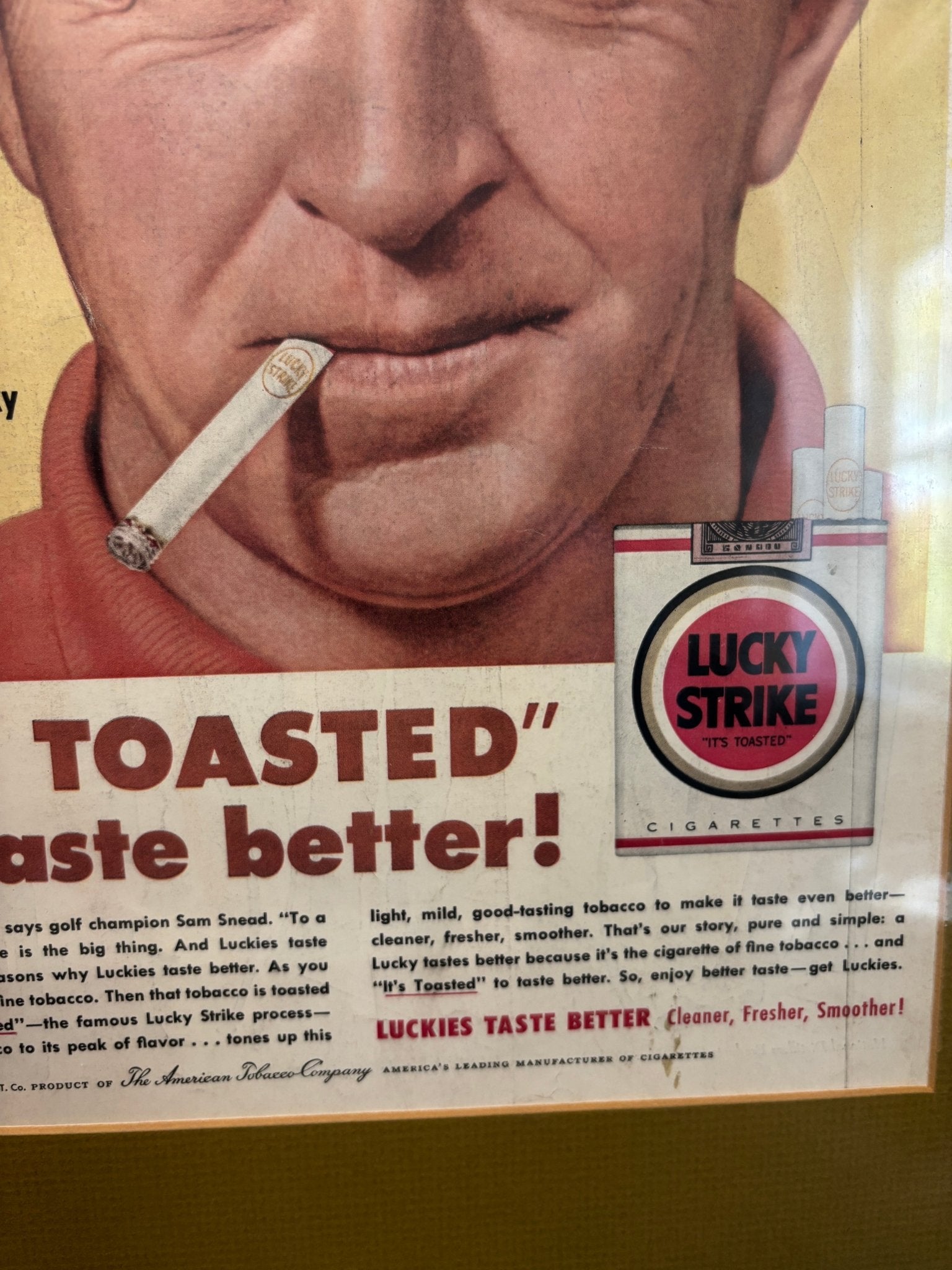 Lucky Strike Cigarettes Advertisement Poster