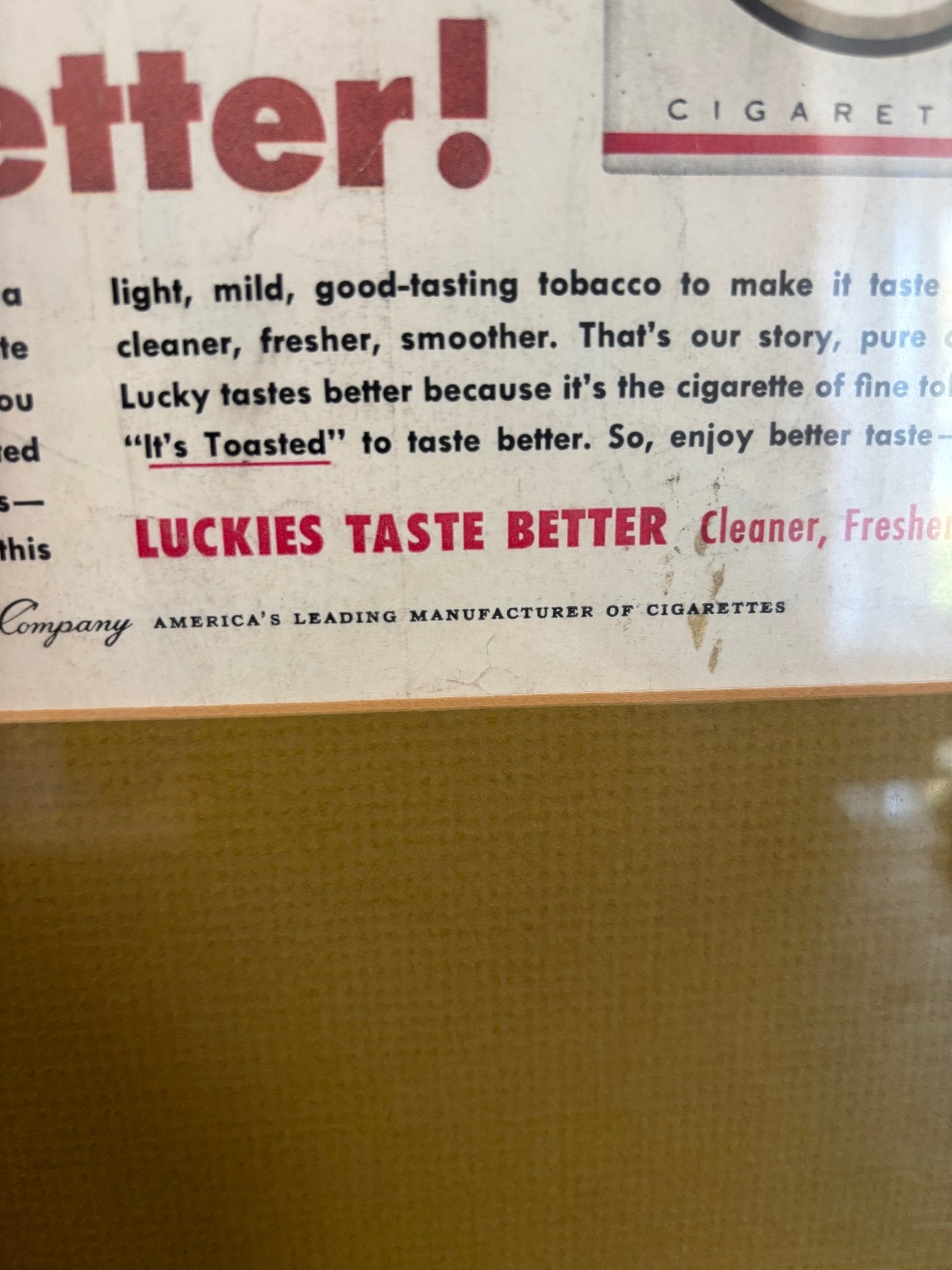 Golfer Sam Snead Lucky Strike Cigarettes Advertisement Poster