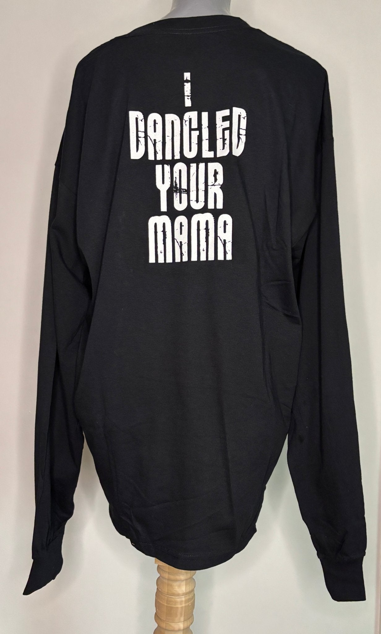 Hackers Hockey I Dangled Your Mama Long Sleeve T shirt Adult XL