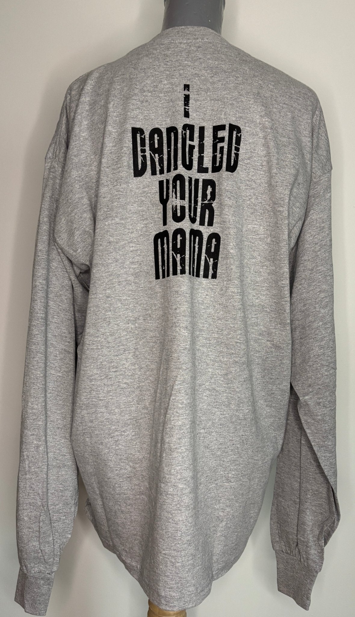 Hackers Hockey I Dangled Your Mama Long Sleeve T shirt Adult XL