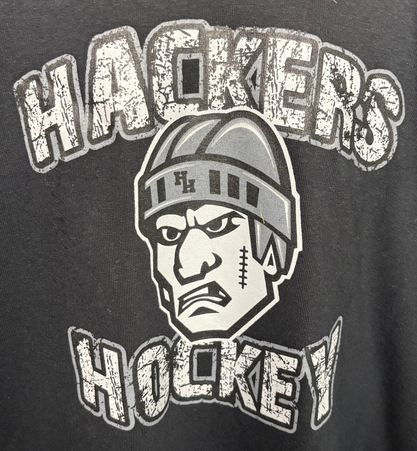 Hackers Hockey I Dangled Your Mama Long Sleeve T shirt Adult XL
