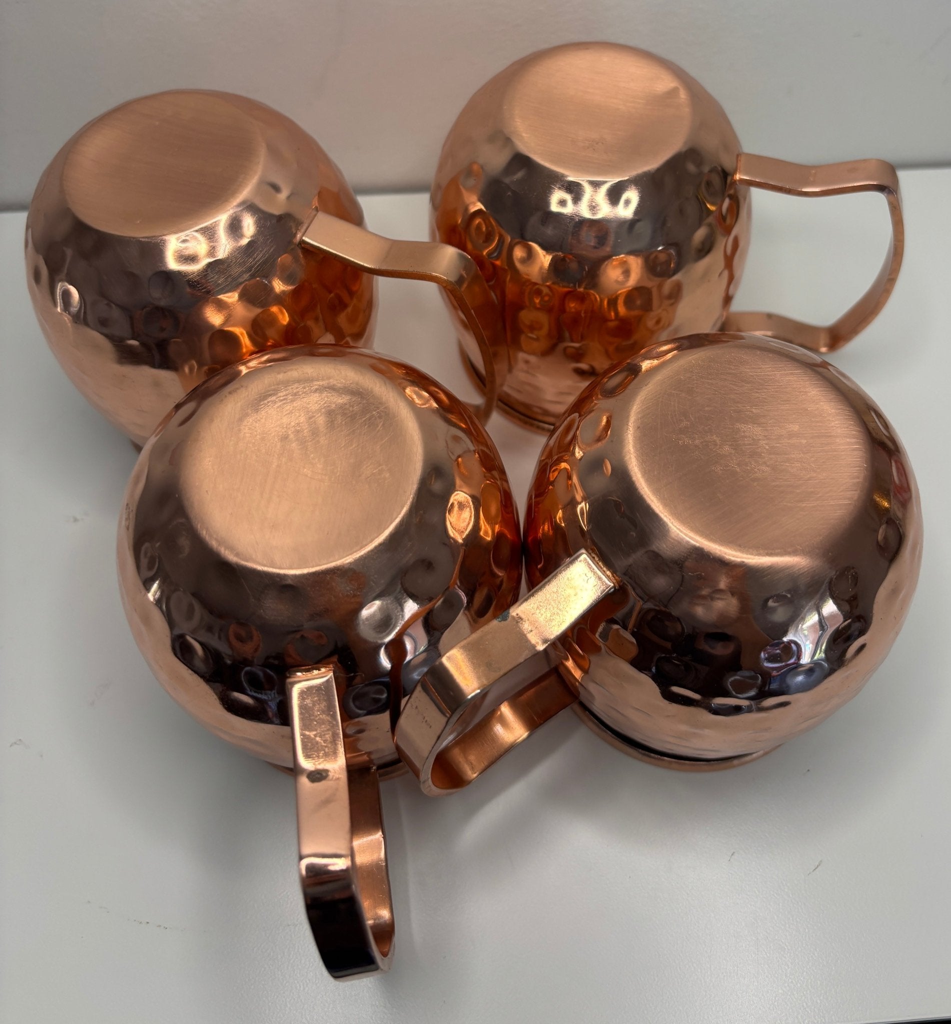 Hammered Copper Moscow Mule Mugs Set