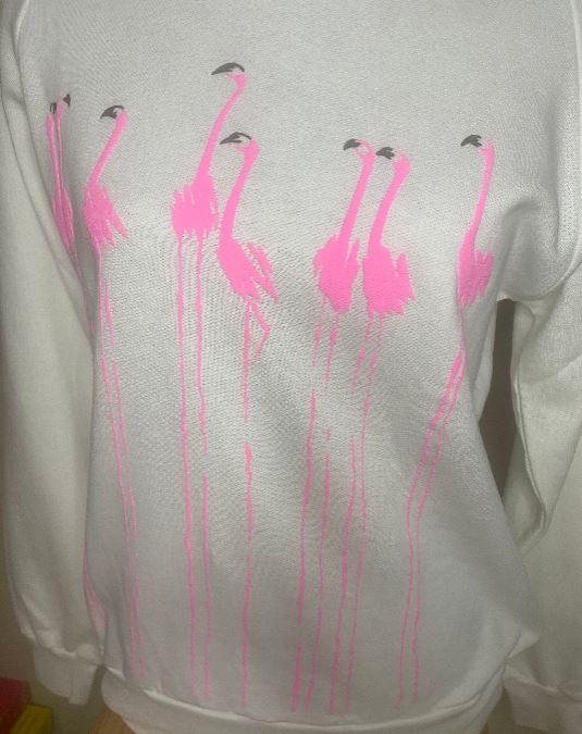 Hampstead House Vintage Pink Flamingo Sweatshirt