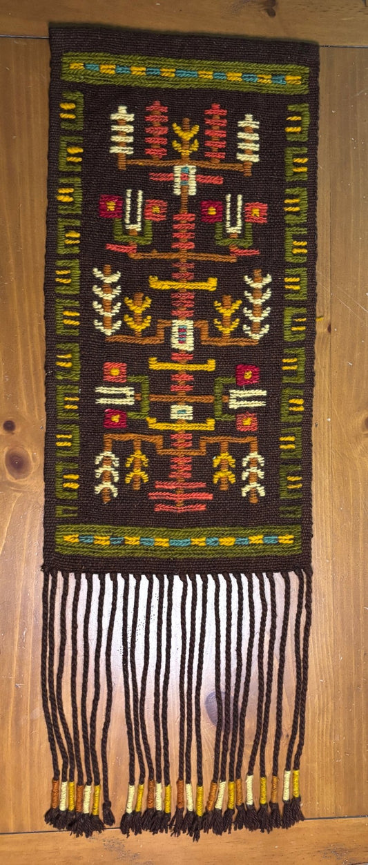 Hand Woven Polish Cepelia Wool Tapestry Wall Hanging