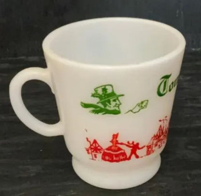 Hazel Atlas Tom and Jerry Milk Glass