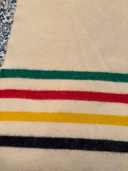 Hudsons Bay Multistripe Wool Caribou Blanket