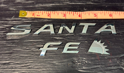 Hyundai Santa Fe Tailgate Badge Emblem Letters Sun Logo