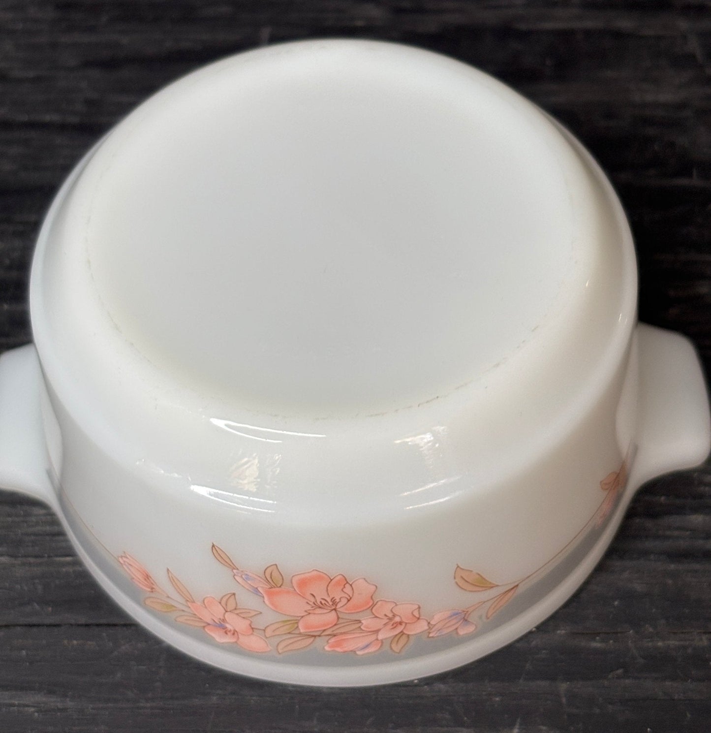 Indopal Salmon Pink Floral Casserole Dish Onion Soup Bowl