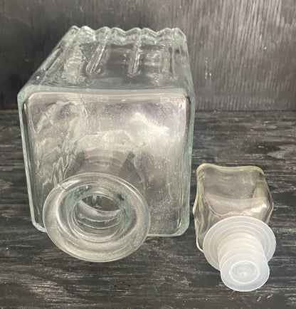 Italian Made Square Glass Whisky Decanter