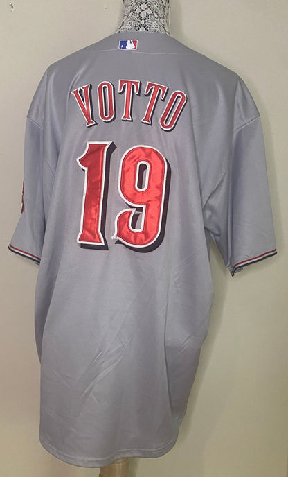 Joey Votto Cincinnati Reds Full Button Majestic Jersey 54 XXL