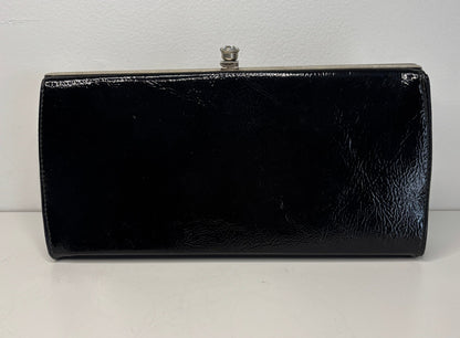 Black Patent Leather Clutch Purse