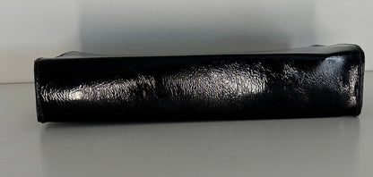 John Hort Black Patent Leather Clutch Purse