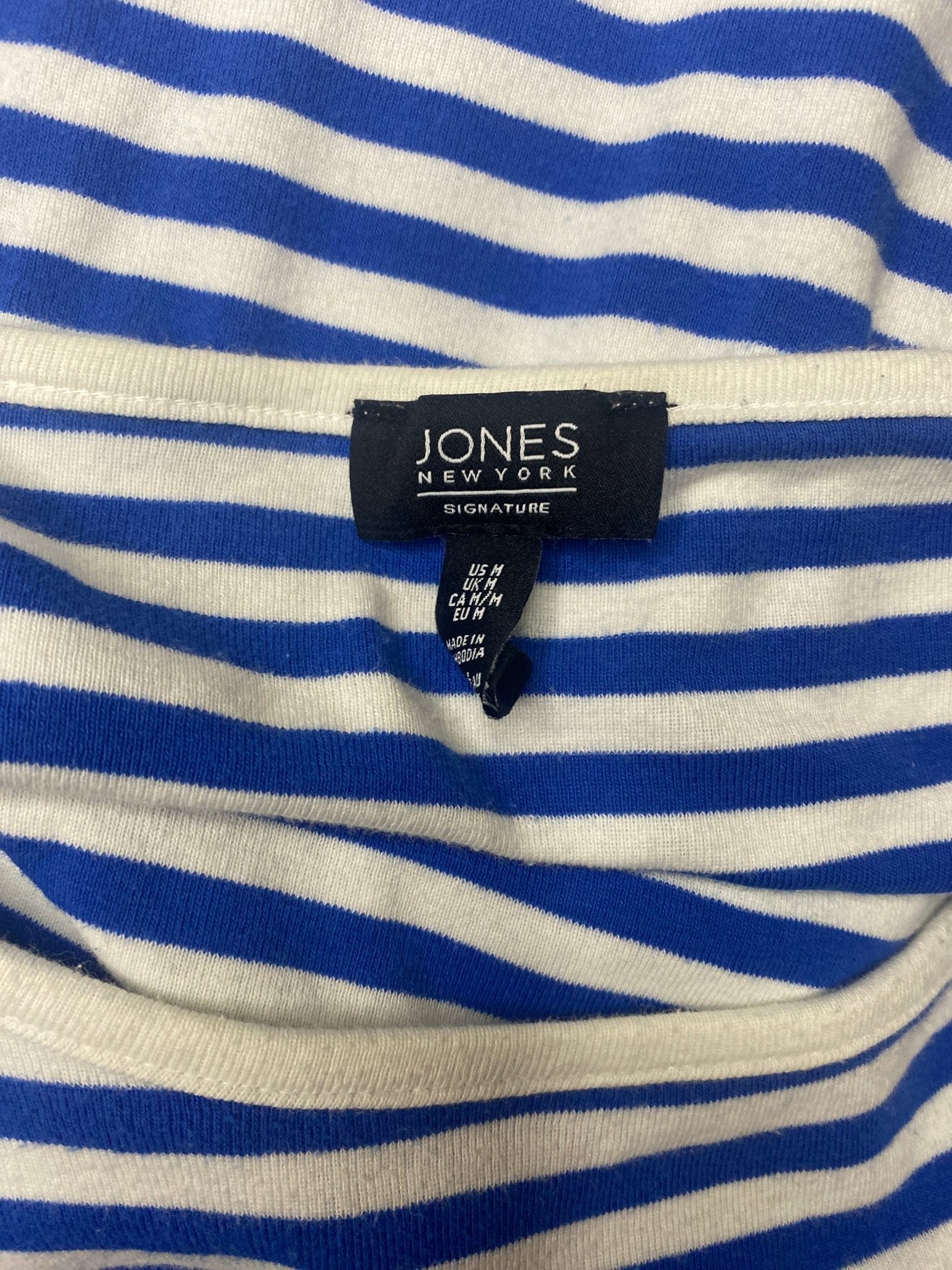 Jones New York Blue and White Stripe Long Sleeve Womens Top Medium - HLJ at HomeJones New York Blue and White Stripe Long Sleeve Womens Top MediumLong SleeveJones New York