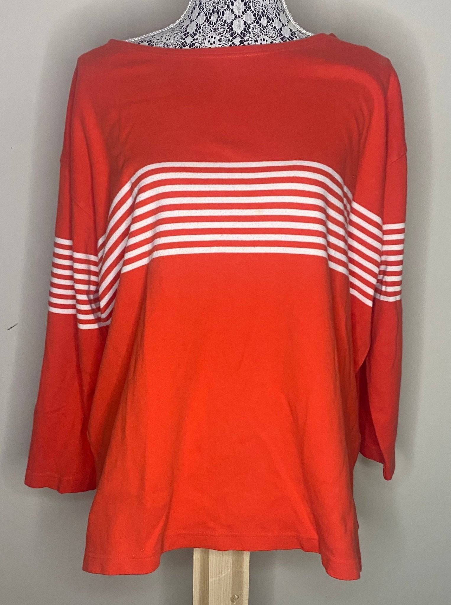 Jones New York Sport Orange Long Sleeve Womens Top