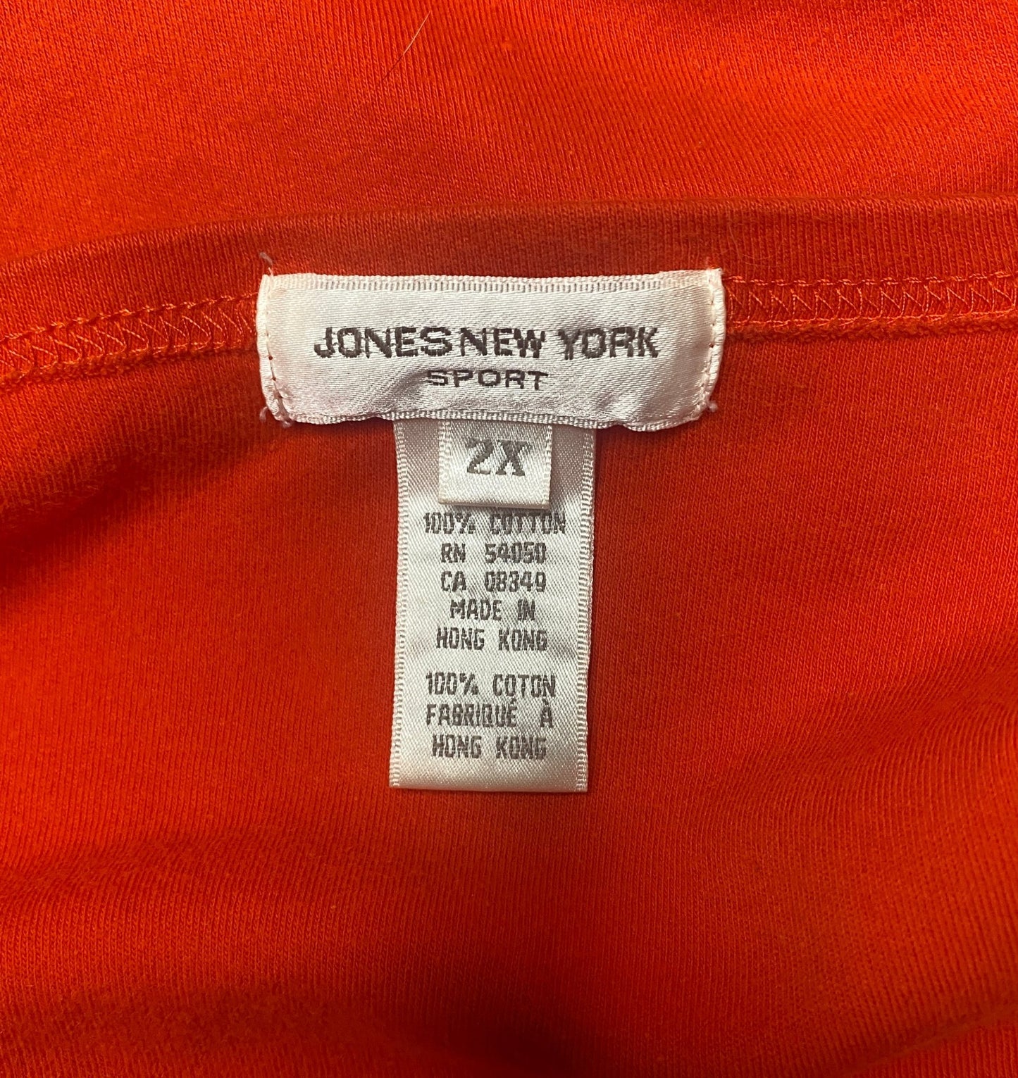 Jones New York Sport Orange Long Sleeve Womens Top