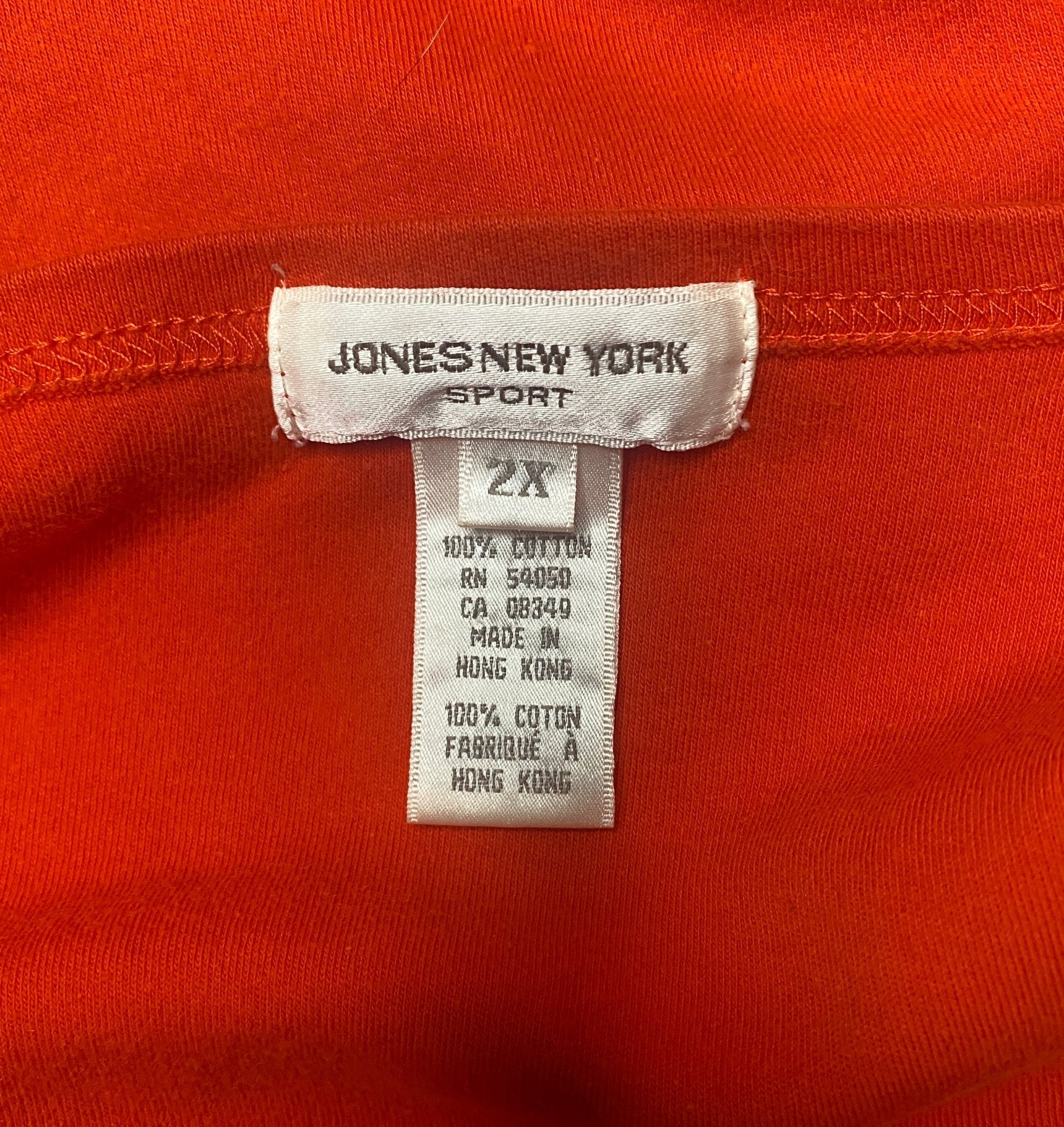 Jones New York Sport Orange Long Sleeve Womens Top