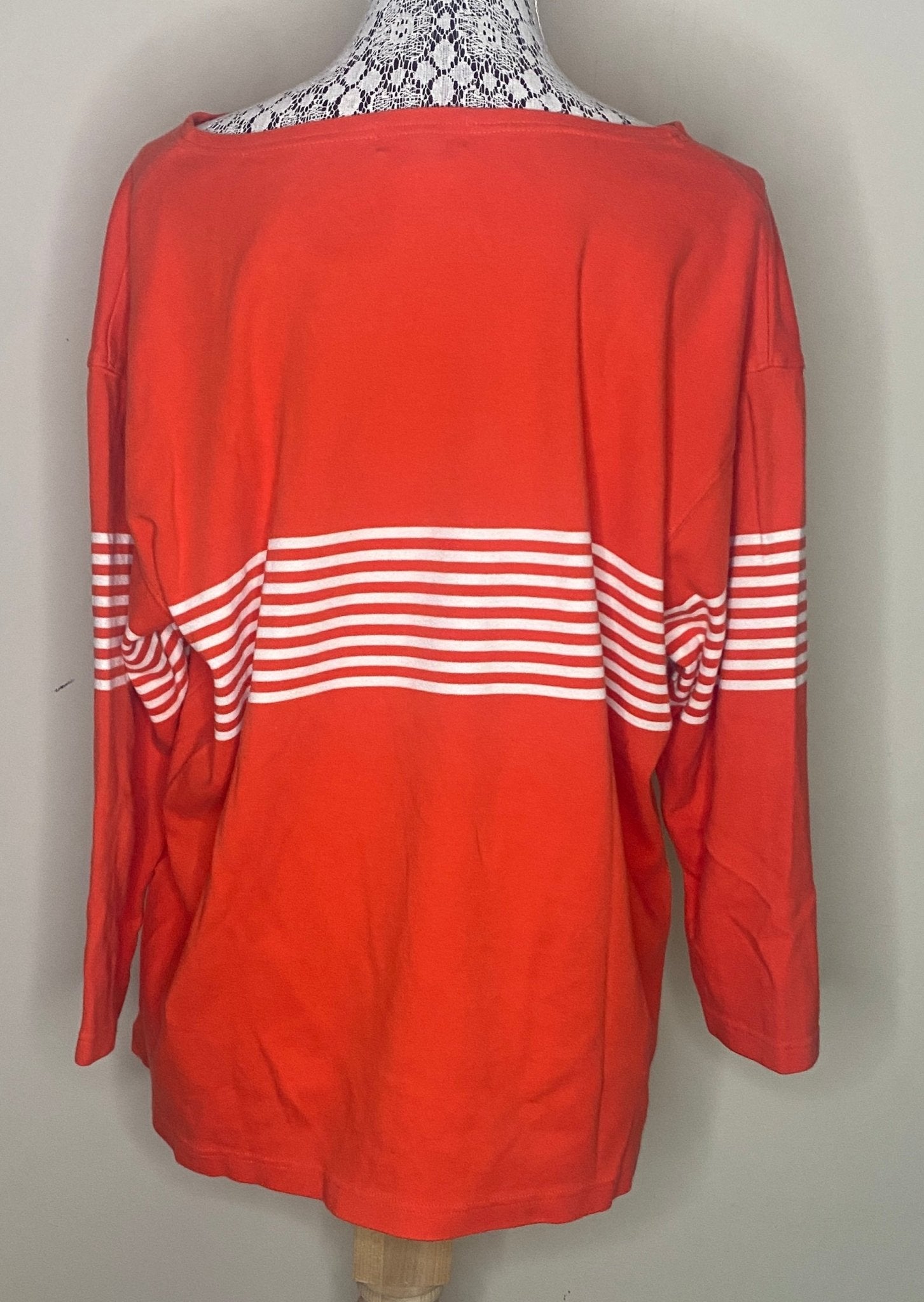Jones New York Sport Orange Long Sleeve Womens Top