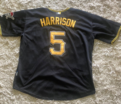 Josh Harrison Pittsburgh Pirates Full Button Majestic Jersey 56 XXXL