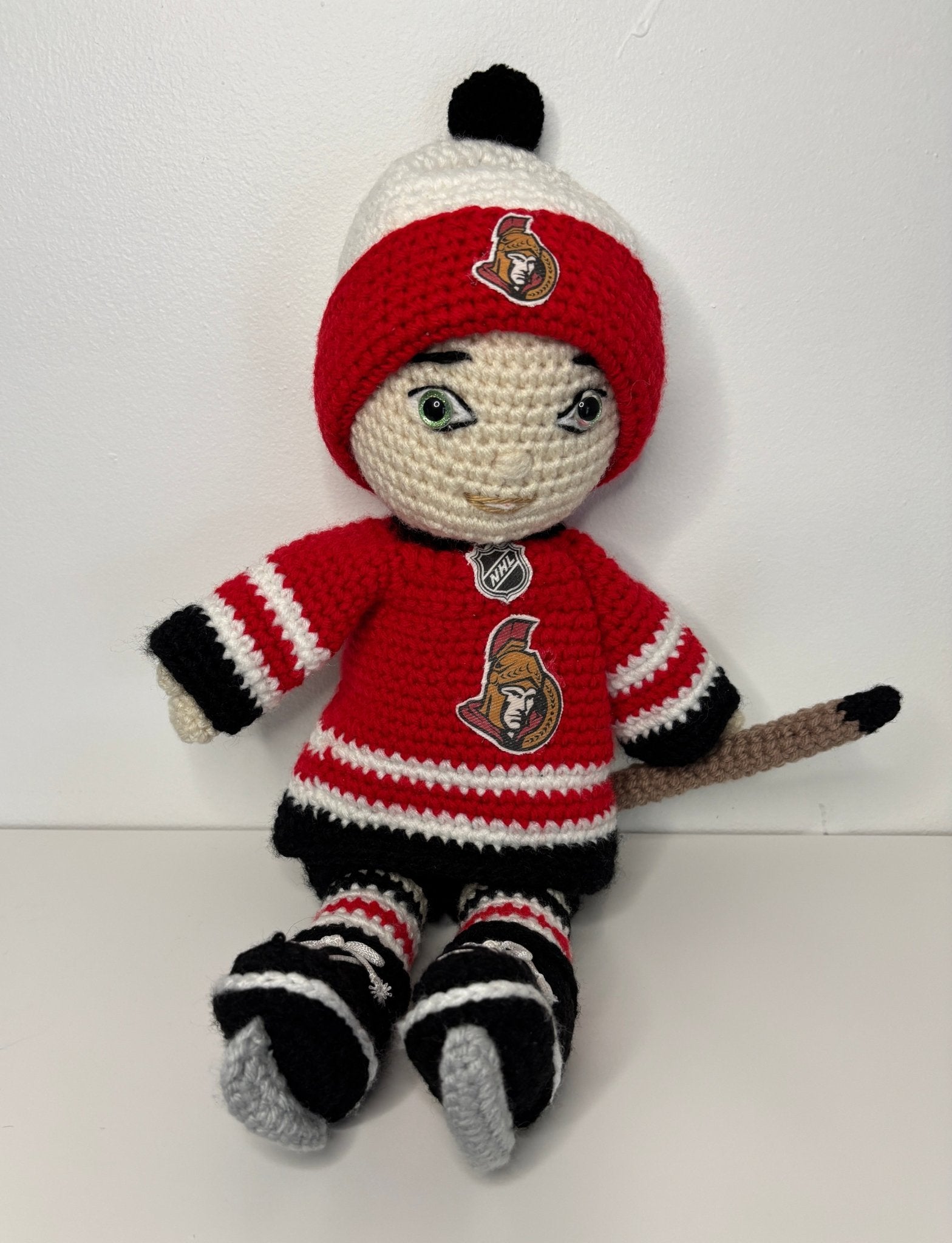 Kaboom Creations Ottawa Senators Crochet Hockey Plush Doll