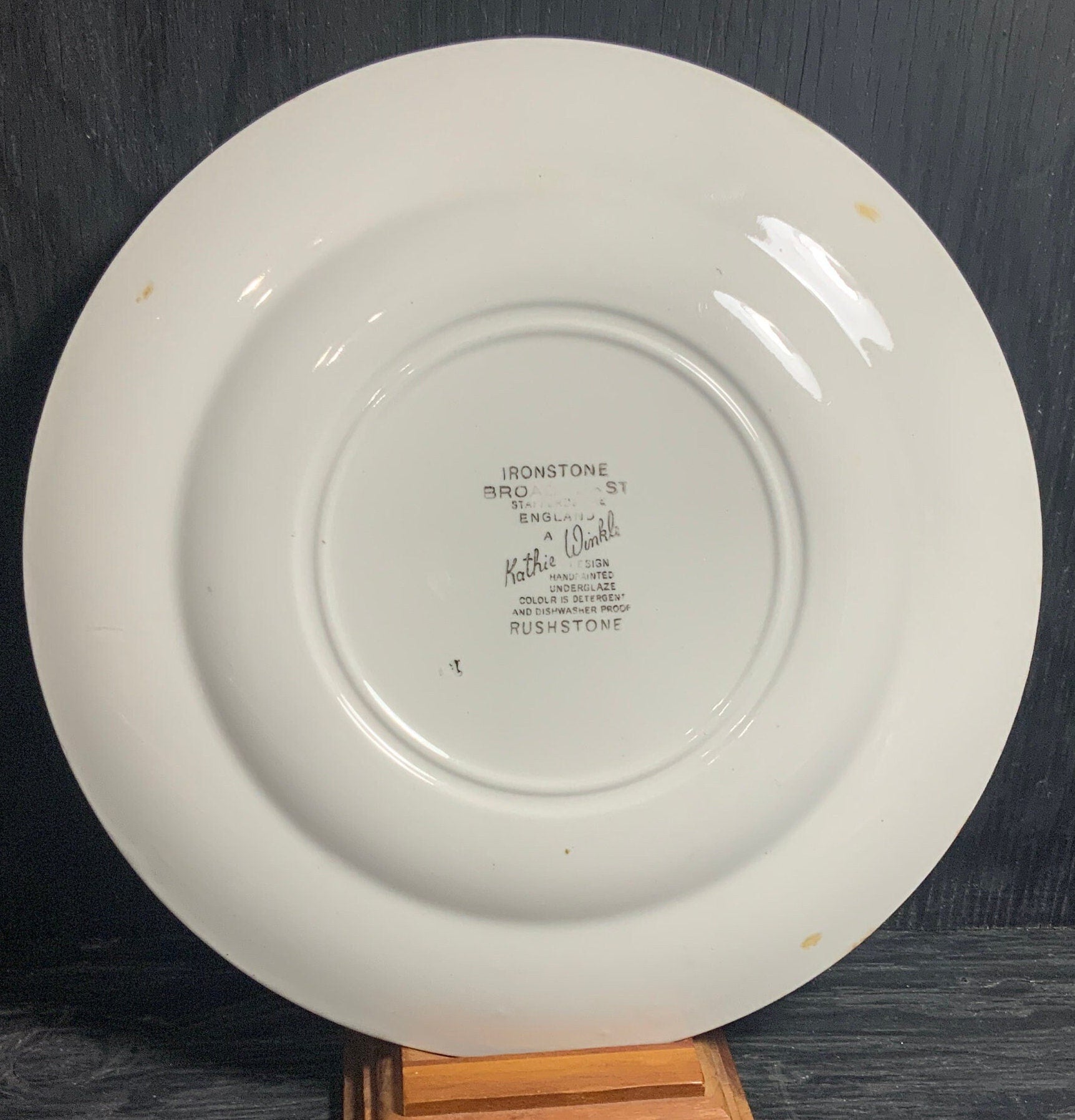 Kathie Winkle Broadhurst Ironstone Rushstone Replacement Side Salad Plates