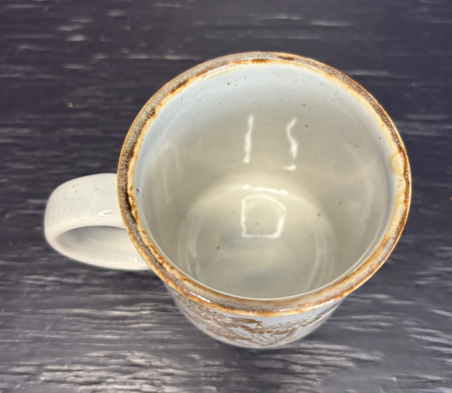 Kiln Craft Wildflowers Embossed English Ironstone Coffee Mug
