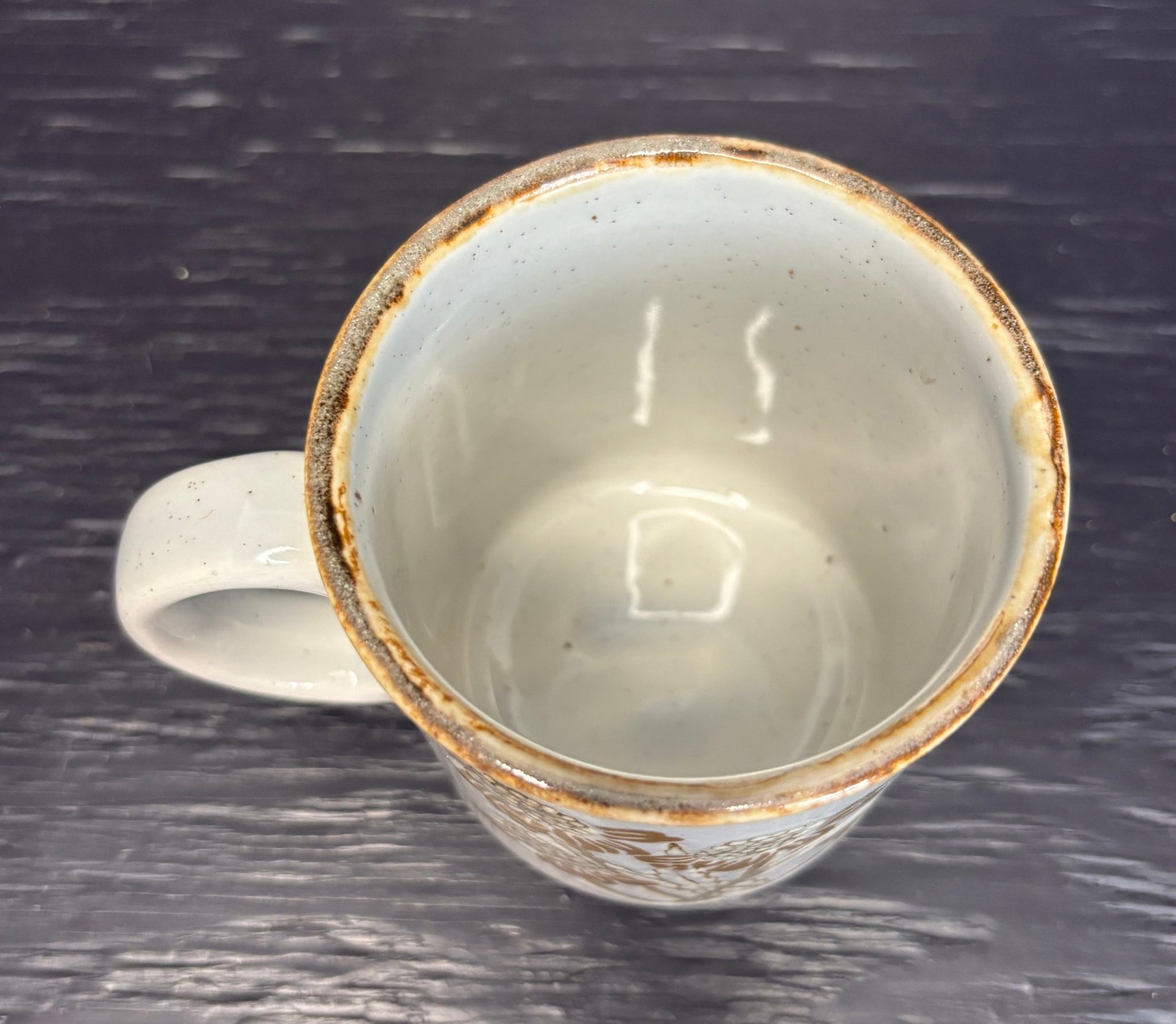 Kiln Craft Wildflowers Embossed English Ironstone Coffee Mug
