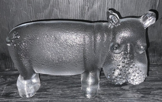 Kosta Boda Glass Hippo Sculpture Zoo Series by Bertil Vallien - HLJ at HomeKosta Boda Glass Hippo Sculpture Zoo Series by Bertil VallienPaperweightKosta Boda