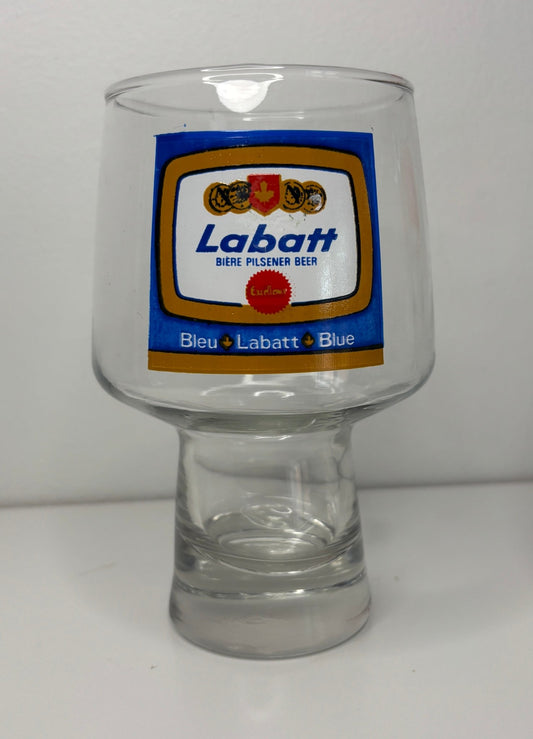 Labatts Blue Short Pilsner Beer Glass