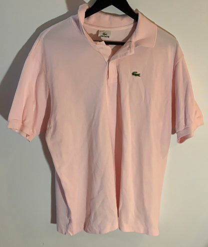 Lacoste Men's Pink Polo Shirt Size 6 L/XL