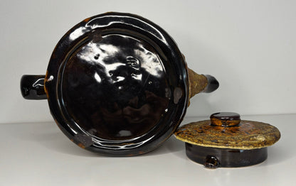 Laurentian Pottery Fat Lava Coffee Tea Pot