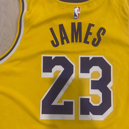 Lebron James Los Angeles Lakers Nike Swingman Dri Fit Jersey 56 XXL
