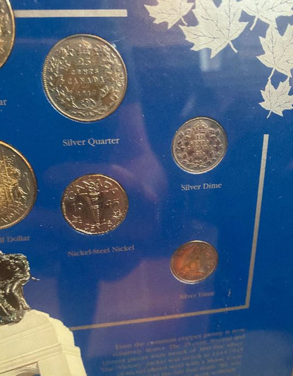 Lest We Forget Canada at War World War Coin Collection Framed Matted