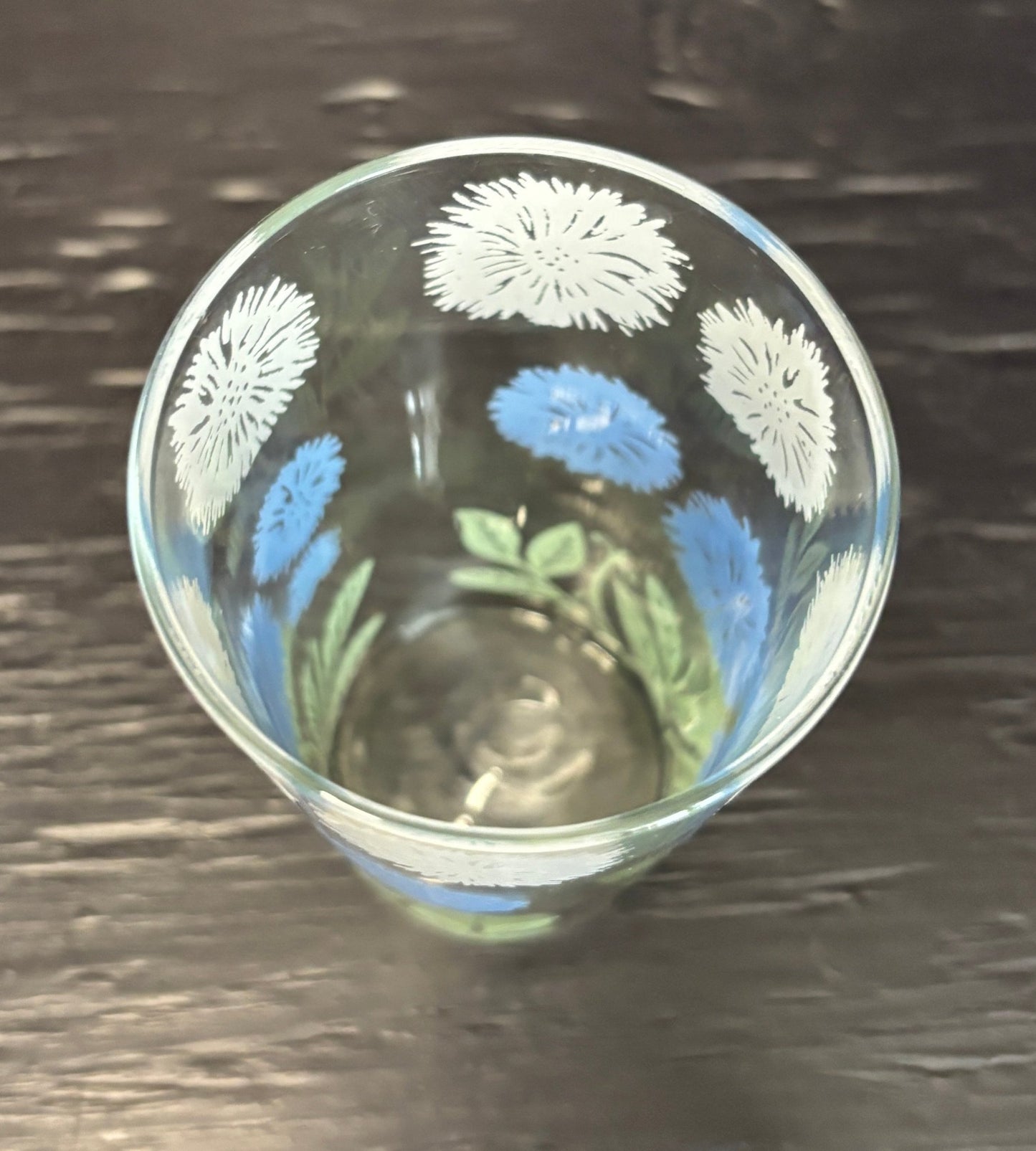 Blue and White Floral Tumbler Drink Glasses