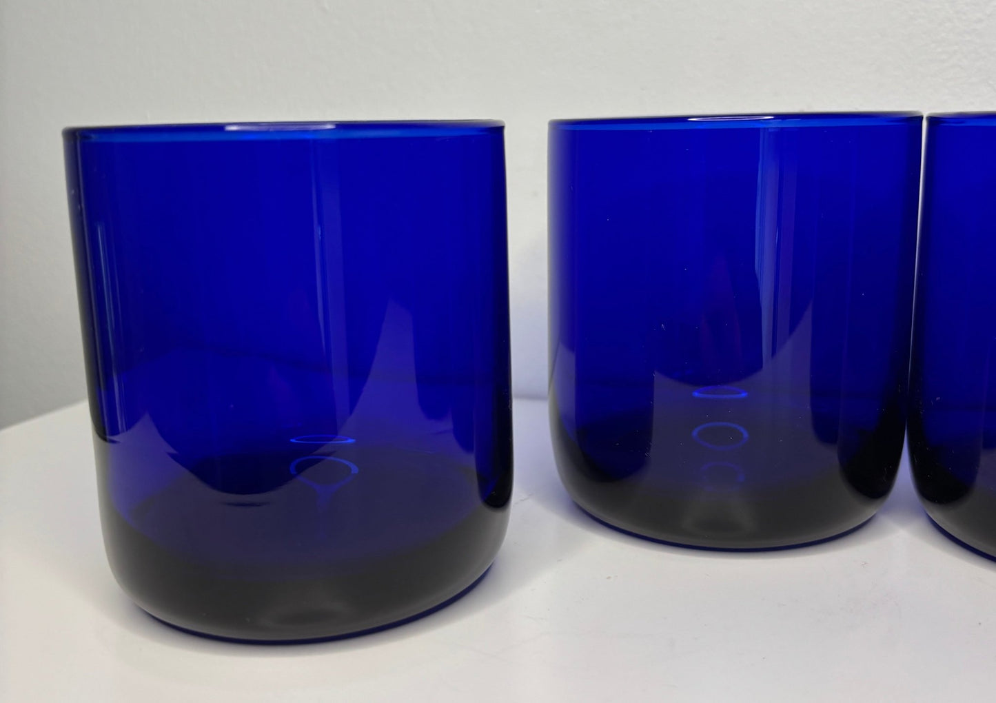 Libbey Cobalt Blue Metropolitan Lowball Rock Glasses